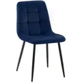 Produktbild: Esszimmerstuhl Antibes Samt dunkelblau