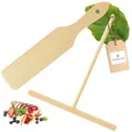 Produktbild: HOFMEISTER® Crepes-Set, 2-teilig, für das Zubereiten und Wenden von Crepes, Crepes-Wender und Crepes-Verteiler im Set, aus robustem und nachhaltigen Buchenholz, 32 cm