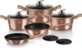 Produktbild: Berlinger Haus Rose Gold Kochtopf Set 10-Teiliges Induktions Antihaft-Aluminium Kochtöpfe Pfannen Roségold