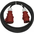 Produktbild: Emos CEE Extension Cable 5-Pin Plug / 25 m / 5X 16A / 400V / 3 Phase / 2.5 mm / IP44 / Black (25 m, CEE) (43038127)