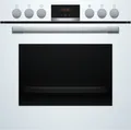 Produktbild: Bosch HND411LW63 (HEA513BW3,NKN645GA2E) Herdset 5Heizarten LED-Display Elektrokochfeld mit Rahmen weiss