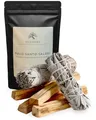 Produktbild: Palo Santo Weißer Salbei Räucherset: 2X Weißer Salbei zum Räuchern, 4X Palo Santo Räucherholz - Perfekt für Reinigungsrituale und Aromatherapie