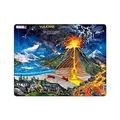 Produktbild: Larsen NB2 Vulkane Puzzle, Alter 6–12, Vulkan Lernspiel, 70 Teile, Naturphänomene entdecken, Robustes Rahmenpuzzle aus Norwegen