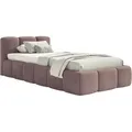 Produktbild: Selsey Cloudy Low – Polsterbett 90x200 Cm, Samt Hellrosa
