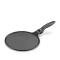 Produktbild: WMF Devil Crepe Pfanne Induktion 27 cm, Crepes Pfanne, Pfannkuchenpfanne mit Teigverteiler und Holzschaufel, Aluguss beschichtet