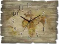 Produktbild: ARTland Holz Wanduhr Quarzuhr - schwarzer Zeiger Weltkarte Größe: 40x30 cm
