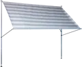 Produktbild: Angerer Klemmmarkise Premium 400 cm Streifen hellgrau Markise Balkon