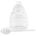 Produktbild: Honigglas Honigbehälter Honigdose Glas Transparent Deckel und Honiglöffel 400 ml