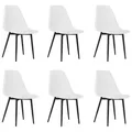 Produktbild: vidaXL Esszimmerstühle 6 Stk. Weiß PP