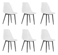 Produktbild: vidaXL Esszimmerstuhl, Essstühle 6 Stk. Weiß PP