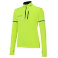 Produktbild: Airtracks Herren Winter Thermo Fahrradtrikot Langarm - Fleece Laufshirt - Quick Dry Funktionsshirt - Warm - neon - L