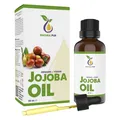 Produktbild: Jojobaöl BIO kaltgepresst 50ml in Glasflasche, Jojoba Öl für Haare, Organic Oil