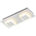 Produktbild: Briloner LED- Wand-/ Deckenleuchte 2-flg. alu-chrom - Silber