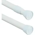 Produktbild: Relaxdays - Teleskopstange, 120–220 cm, Klemmstange für Duschvorhang, Gardine, Türrahmen, Edelstahl, ohne Bohren, weiß