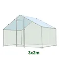 Produktbild: 3x2m Hühnerstall Hühnerkäfig aus freilaufgehege Haustierkäfig mit PE-Dach Huhn