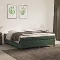 Produktbild: Boxspringbett Dunkelgrün 160x200 cm Samt