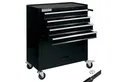 Produktbild: Arebos Werkstattwagen Werkstattwagen 4 Schubladen, pulverbeschichtet, mobil, schwarz, Antirutschmatten in allen Fächern sicherer Halt für Werkzeuge