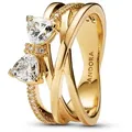 Produktbild: Pandora Fingerring DamenFunkelnde Schleife Goldfarben goldfarben 54/17,2