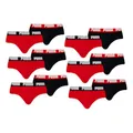 Produktbild: PUMA 4er Pack Herren Slips Unterhosen Unterwäsche Briefs, Farbe:Mehrfarbig, Größe:L, Artikel:-005 red/Black