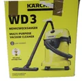 Produktbild: Karcher Nass-/Trockensauger WD 3 1.000 W, Kunststoffbehälter: 17 l, Gebraucht