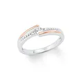 Produktbild: Amor Ring 925 Sterling Silber Damen Ringe, mit Zirkonia synth., Bicolor, Kommt in Schmuck Geschenk Box, 2024078