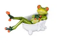 Produktbild: formano Dekoration Frosch in der Badewanne, hellgrün, 14 cm
