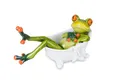 Produktbild: Frosch in Badewanne, Geschenk, Geschenkidee, hellgrün, H: 10cm L: 15 cm