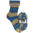 Produktbild: Opal Hundertwasser Sockenwolle 4-fädig, 100g Häkelwolle, 425 m (Strumpfwolle, Sockengarn, 4fach, Wolle zum Socken stricken oder häkeln, 4fädig), 75% Wolle (mulesingfrei), 25% Polyamid