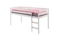 Produktbild: IDIMEX Hochbett ERIK Hochbett Spielbett Kinderbett Bett m. Leiter Kiefer massiv weiss lacki