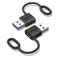 Produktbild: UGREEN USB auf USB C Adapter (2 Stück) 10Gbps Adapter mit einem Anti-Verlust-Silikonring für iPhone 17/16/15 Serie iPad Galaxy S24/S23 Serie Laptops Carplay usw