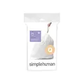 Produktbild: simplehuman CW0176 Code Q passgenaue Müllbeutel, 50-60 Liter, Packung mit 20, weißer Kunststoff