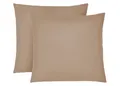 Produktbild: Biberna Kissenbezug Hellbraun 40 x 40 cm  2 Stück Feinjersey 100% Baumwolle