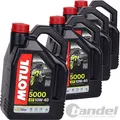 Produktbild: 4x 4L MOTUL 5000 4T 10W-40 ÖL MOTORRADÖL 10W40 MOTORÖL MOTORRAD ÖL MA2 API SM SL