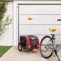 Produktbild: Dog Bike Trailer Oxford Fabric und Eisenrot und Grau