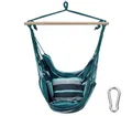 Produktbild: yourGEAR Hängestuhl yourGEAR Lombok Smaragd - Hängesessel mit 2 Kissen Sitz-Hängematte max 240kg Hängesitz Hängeschaukel 360° Swing Chair