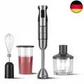 Produktbild: KLAMER Stabmixer Set 800 Watt (2023), 4 in 1 Pürierstab Edelstahl mit
