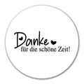Produktbild: Huuraa Aufkleber Danke für die schöne Zeit Herzen 10cm rund Sticker Geschenkidee
