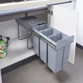 Produktbild: Einbau-Mülleimer Froland 48x26x42cm Grau 3x10L