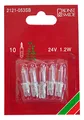 Produktbild: Konstsmide 2121-053SB Ersatzbirne / für Minilichterketten / 24V, 1,2W / 5er Blister / transparente Steckfassung, Klar