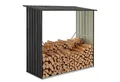 Produktbild: Juskys Kaminholzregal Enno, BxTxH:163x83x154 cm, 1 m² Grundfläche, wetterfeste, stabile Konstruktion