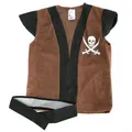Produktbild: Fries Kostüm Piratenweste mit Gürtel braun 128