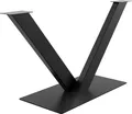 Produktbild: MetaloPro V-Frame Tischgestell I Metall Schwarz Tischbeine Tisch-Gestell Füße, für bis 150kg Schwerlast Tischplatten, Esstisch Schreibtisch Couchtisch Wohnzimmertisch, Industrial Modern Wohnzimmer