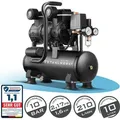 Produktbild: STAHLWERK Kompressor 10 L Tank - ölfrei & leise | 10 bar | 2,1 PS | 1,6 kW | 210 l/min | Druckluftkompressor mit Brushless-Motoren | Flüsterkompr...