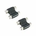 Produktbild: 2 Stk.  RCA Adapter Cinch Buchse / Cinchbuchse stereo