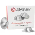 Produktbild: Silverette Silberhütchen aus massivem Sterlingsilber - Still-Hütchen - Schutz für wunde & entzündete Brustwarzen - Brustwarzen -Schutz für stillende Mütter - Regular
