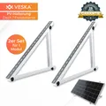 Produktbild: Balkonkraftwerk Halterung Solarhalterung 114cm für Flachdach Freistehend Solarmodul Aufständerung 45 Zoll PV Modul verstellbar Winkel 0-90 Grad