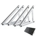 Produktbild: Balkonkraftwerk Halterung Solarhalterung 114cm für Geländer Balkon PV Modul Aufständerung 45 Zoll verstellbar Winkel 0-90 Grad (4 Stück - 2 Module - Dach/Freistehend)