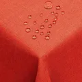 Produktbild: DecoHomeTextil Leinen Optik Tischdecke, Rechteckig 110 x 220 cm Orange, wasserabweisend, fleckenabweisend, abwaschbar, Lotuseffekt, bügelfrei