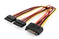 Produktbild: Digitus Assmann Electronic AK-430405-003-M Internes 0,3 m SATA 2 x 15-Pin SATA Stromkabel Schwarz, Rot, Gelb