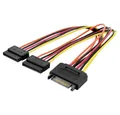 Produktbild: Digitus Digitus Computer, Strom Kabel [2x SATA-Strom-Buchse 15pol. - 1x SATA-S Stromkabel, (15.00 cm)